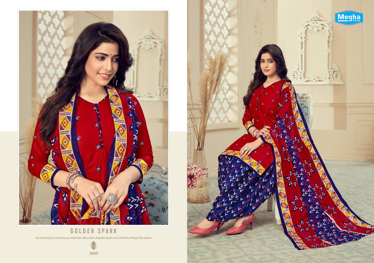 Megha Rang Resham 3 Latest Fancy Regular Wear Cotton Printed Dress Material Collection